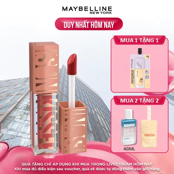 Má Hồng Kem Sunkisser Căng Mọng Bền Màu 12H Maybelline New York 4.7ml