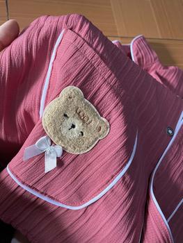 Product Review of Bộ Ngủ Đồ Bộ Pyjama Cổ Vets Quần Dài Aó Hai Túi Gấu Vải Đũi Gân Mềm Nhẹ from N**t N**t 1