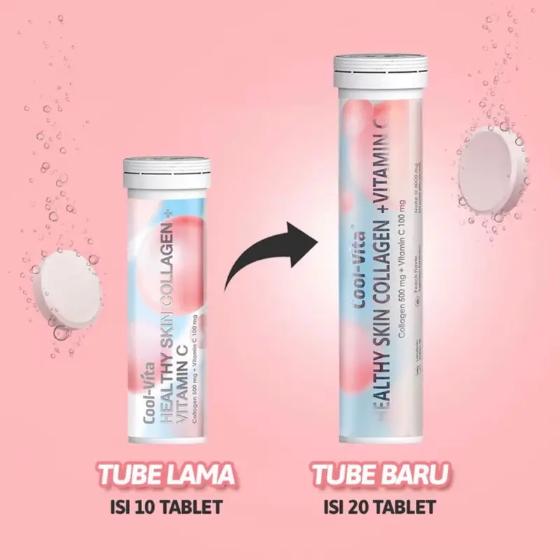 Cool-Vita Minuman Larut Rasa Buah Peach 60 tablet 1