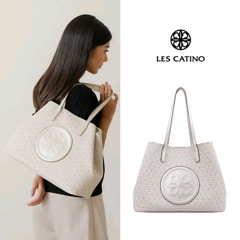 Tas Tote Les Catino Devica Carry All Monogram Wanita