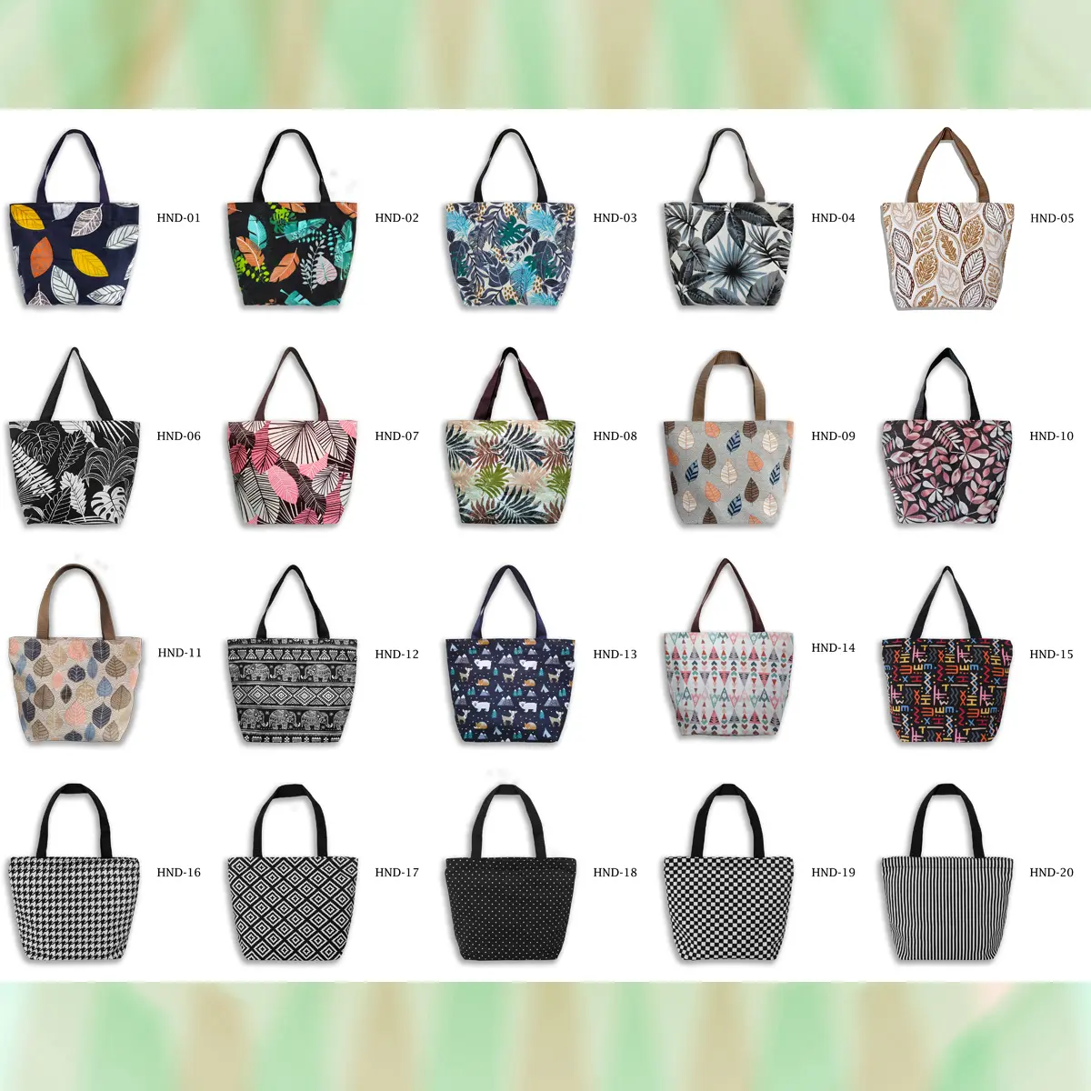 Tas Kanvas Tangan Jinjing Bahan Tebal Dengan Ritsleting 32x25x10cm