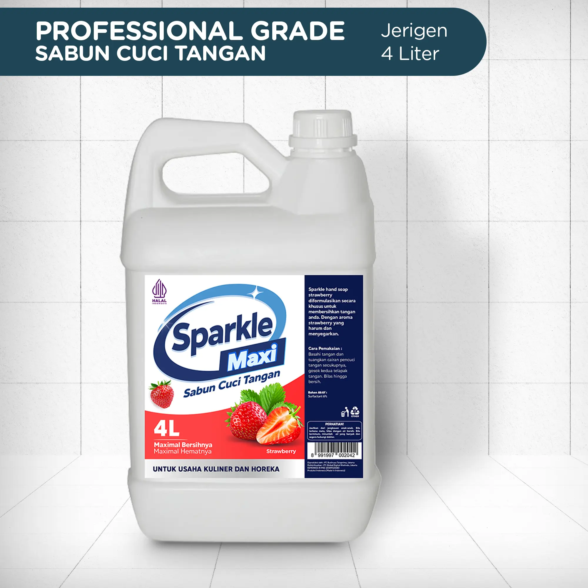 Sparkle MAXI Handsoap Strawberry Jerigen 4 L