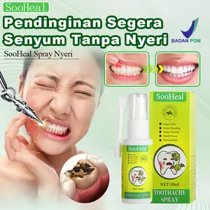 SooHeal Semprotan Obat Sakit Gigi 30ml Radang Nyeri Efektif Mengurangi Sensitivitas Saraf & Pembengkakan Gusi  Mulut Gusi Perawatan