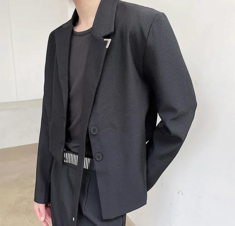 blazer 2in1 harajuku korean style keren Tangan Panjang 6