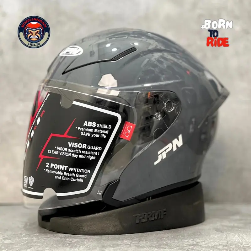 JPN KYO 9 HELM HALFFACE SPOILER SINGLE VISOR ORIGINAL STANDART SNI 7