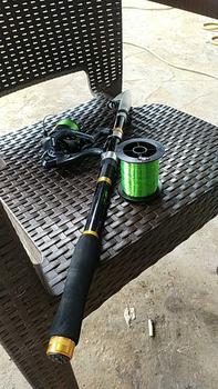 Product Review of Sougayilang Rod memancing berputar dan reel set 5.9ft/6.9ft/7.9ft Rod memancing teleskopik dan 6BB 5.2:1 Ratio memancing berputar reel memancing dengan garis memancing 500m Ikan Roda from b**😎 0