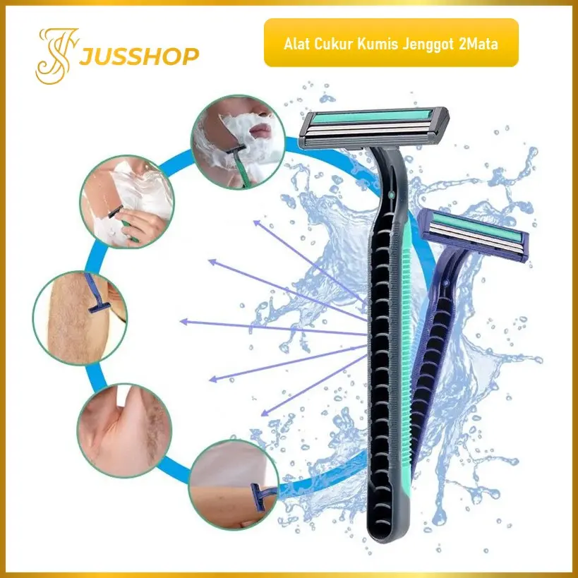 Alat Cukur Jenggot 2 Mata Pisau Alat Pencukur Kumis