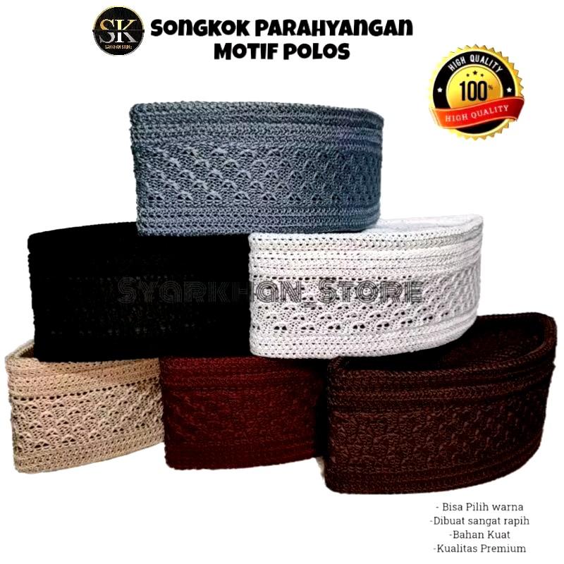 Sarkhan Songkok Dewasa Parahyangan Polos / Peci Kopyah rajut Spon Best Quality 0