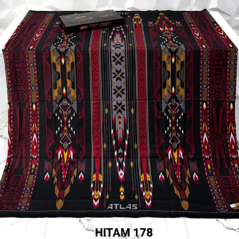 SARUNG ATLAS IDAMAN KEMBANG 555 MOTIF BHS SGE SGS SWL SJE Nyaman Gold Katun 8