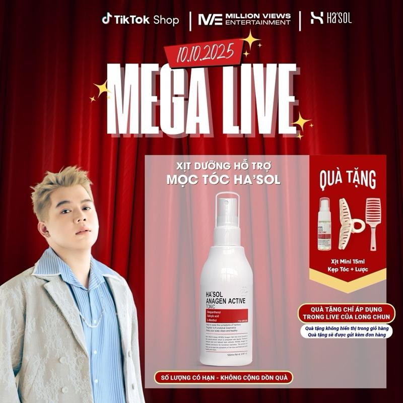 [Long Chun x Ha’sol] Xịt Dưỡng Da Đầu Hỗ Trợ Mọc Tóc, Ngăn Ngừa Tóc Gãy Rụng, Nuôi Dưỡng Nang Tóc Chắc Khoẻ Ha’sol Anagen Active Tonic 100ml