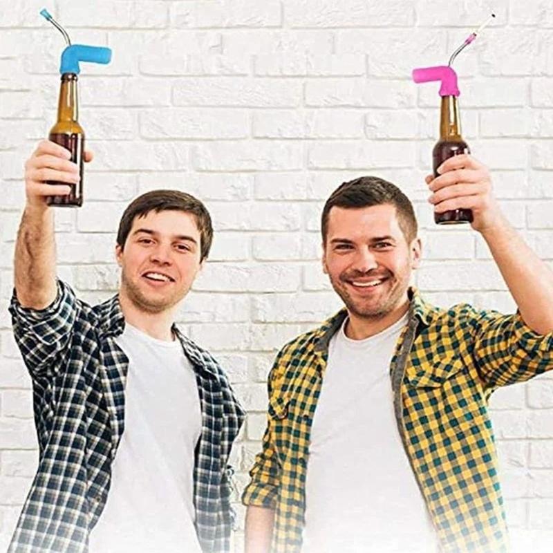 Ống Thổi Ống Thở Đôi, Dụng Cụ Bar Uống Bia, Thép Không Gỉ, Có Thể Dịch Vụ Bong Bia, Phễu, Thực Dụng Và Cầm Tay, Máy Phân Phối Bia, Thích Hợp Để Uống Bia, Dụng Cụ Bar 3