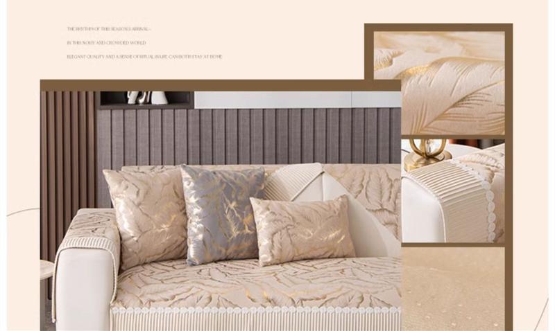 Product Introduction of Jacquard Lace Sofa Covers Anti-slip Soft Couch Protector Universal Four Seasons Slipcover Sofa Blanket for Living Room 17