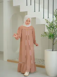 MARBELA GAMIS ABAYA FASHION 2025 COUPLE MUSLIM ANAK PEREMPUAN USIA 10- 15TAHUN Baju Ceruty