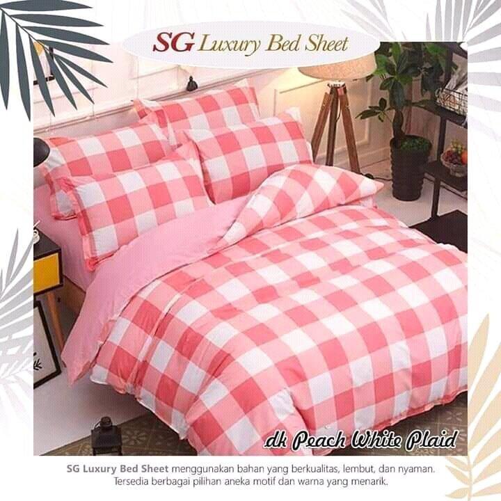 promo sprei aesthetic / sprei homemade kotak/ sprei kintakun kotak kotak / sprei kotak kotak ala korea / sprei kotak kotak aesthetic 180x200 1