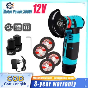 Angle Grinder Mini Cordless Baterai Brushless 4Inch Gerinda Mini Listrik 1050W Mesin Gerinda tangan Portable Multifungsi Alat Listrik Rumah