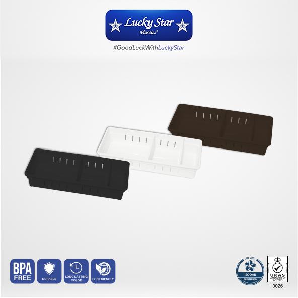 Gambar Lucky Star - DIVIDER TRAY L/ Kotak penyimpanan dengan sekat - PUTIH dari Lucky Star Plastics Kab. Gresik Tokopedia