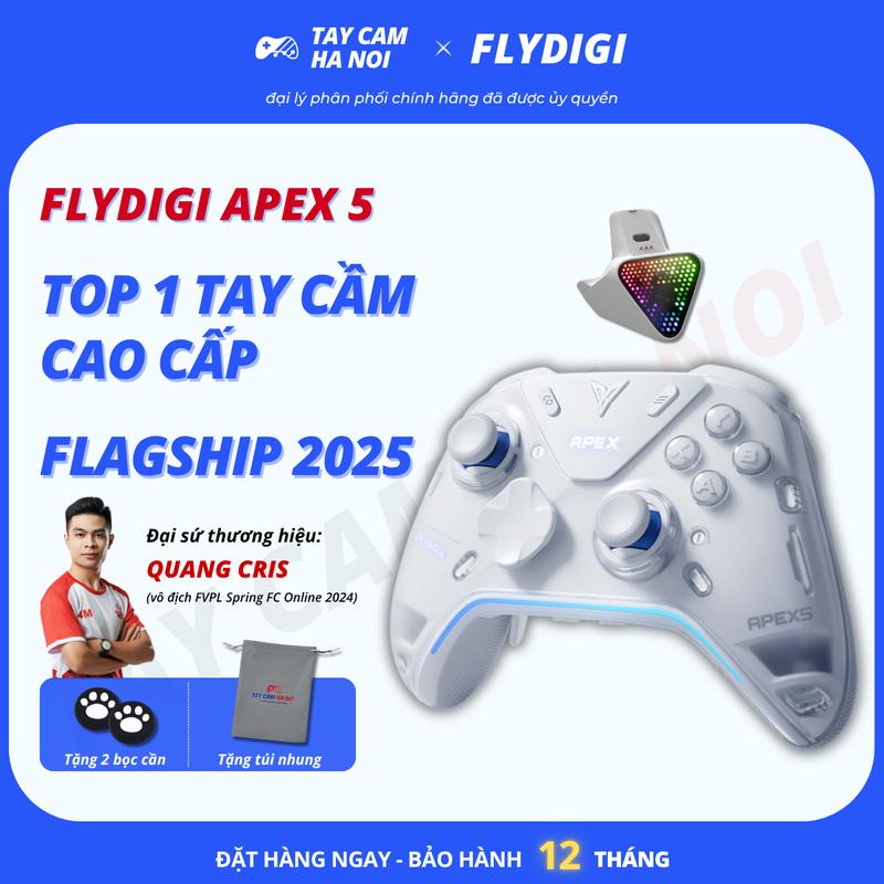   BH 12 tháng  Flydigi APEX 5 tay cầm chơi game cao cấp Trigger phản hồi lực Màn hình đèn Led 