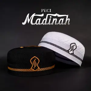 Ready- Katsae Peci Madinah Motif Bordir Terompah Timbul Original Peci Songkok kopiah dewasa