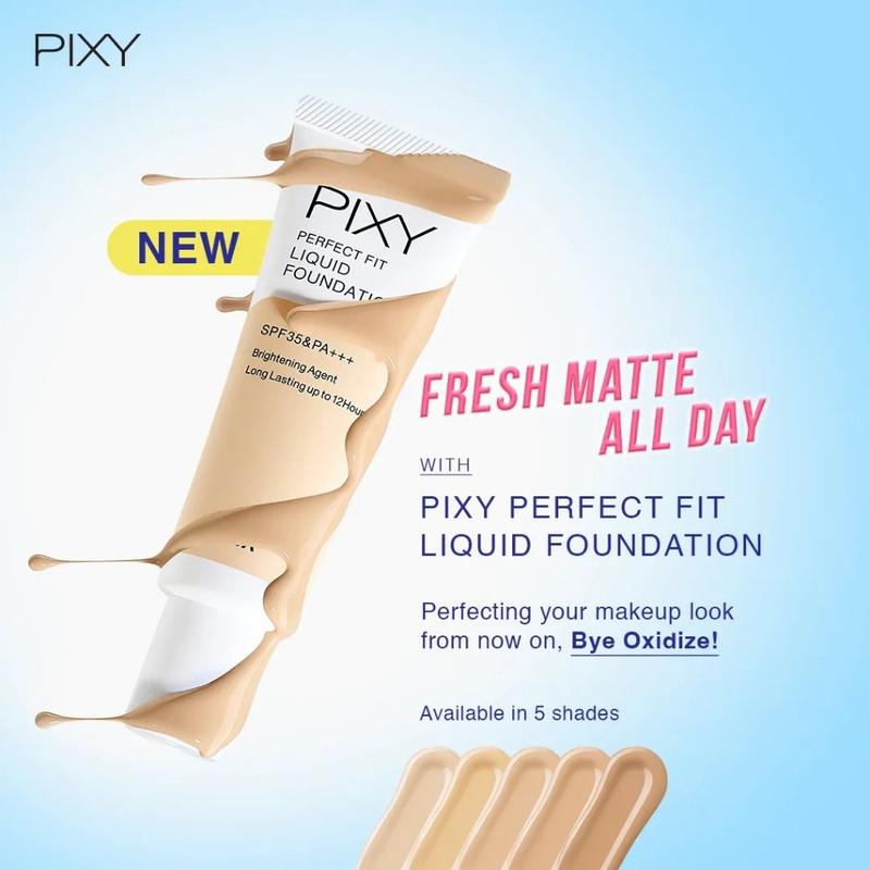 1PCS PIXY PERFECT FIT LIQUID FOUNDATION SPF 35 PA+++ 20ML/ FOUNDATION PIXY 3