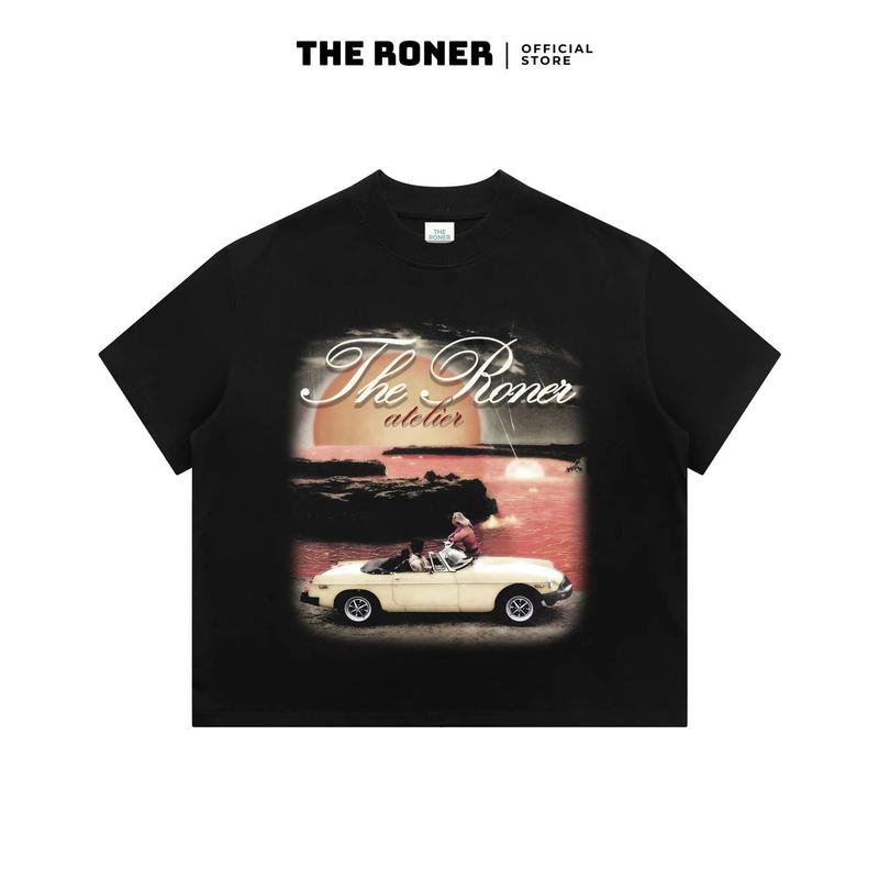 Áo thun BOXY Local Brand "Roadtrip" THE RONER Form Rộng Nam Nữ Unisex