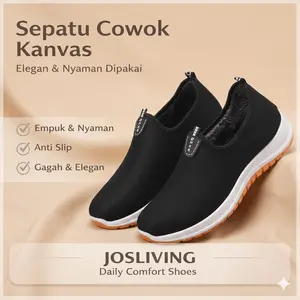 MP47 Sepatu Pria Slip On Casual Daily Shoes