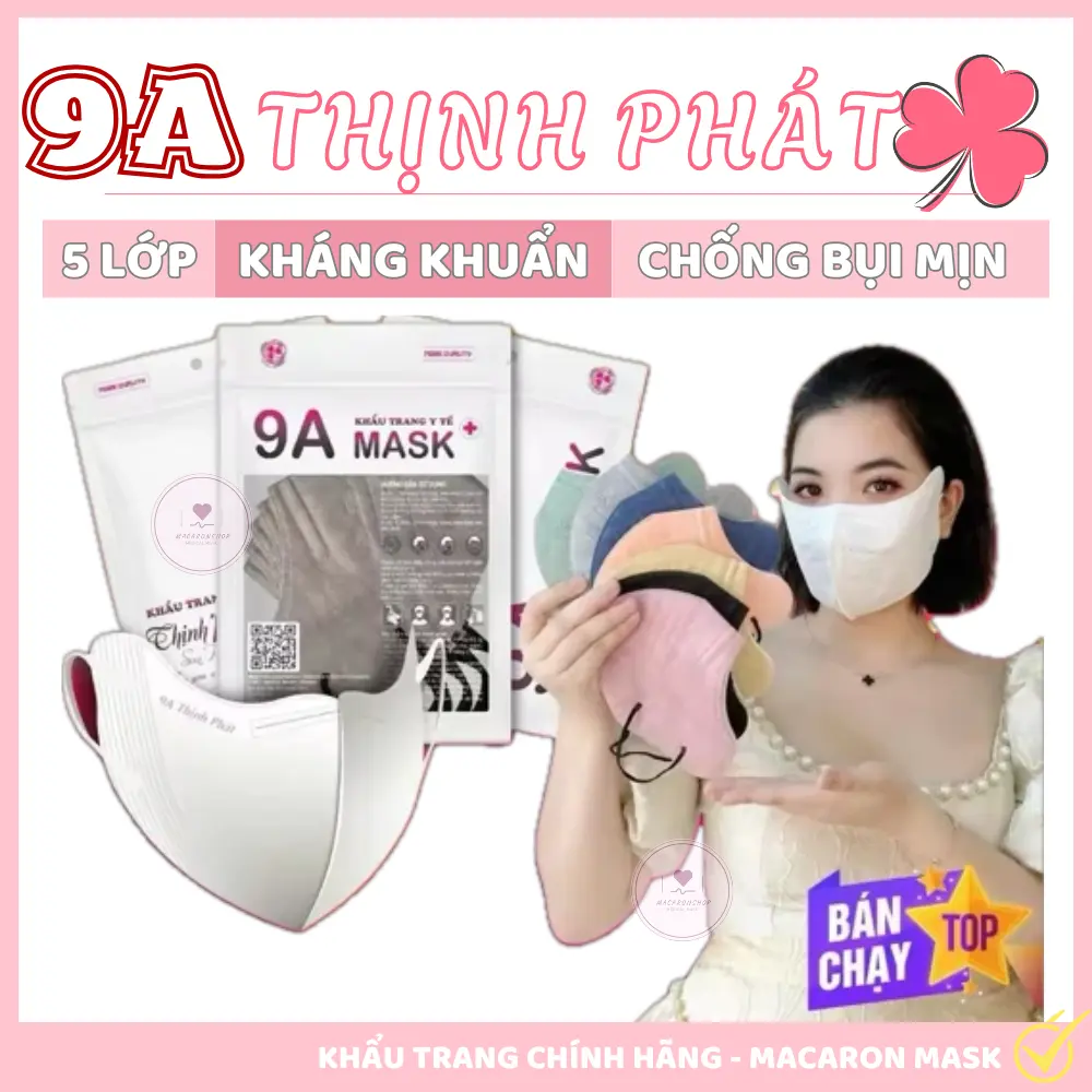 [Set 200 Chiếc] Khẩu Trang 9A THỊNH PHÁT Chống nắng 5 Lớp - Bảo Vệ Toàn Diện, Ngăn Khói Bụi - Tia UV