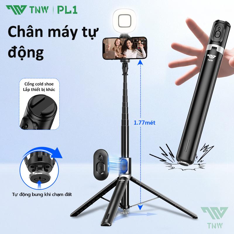 TNW PL1 Gậy Chụp Ảnh 3 Chân Gậy Selfie Tripod Zoom Gậy Selfie Cầm Tay Selfie Tripod Stick 1.8m