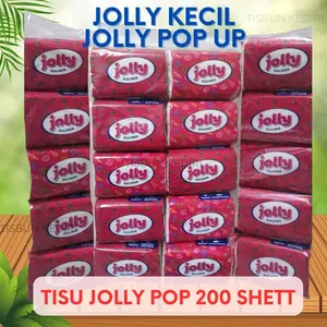 10 Pack Tisu Tissue JOLLY Pop Up 200 sheet / Tisu Lap Mulut / Tisu Kecil Jolly Warung Cafe