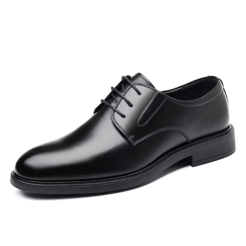 Sepatu kulit pria terbaru, nyaman dan berventilasi, cocok untuk musim semi dan gugur, kasual dan serbaguna, memiliki alas lunak, anti-selip, cocok untuk keperluan bisnis. 4