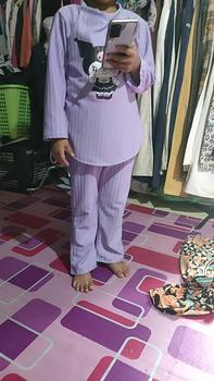 Product Review of Baju Anak Oneset Celana Cutbray Knit Hornet Dtf Kuromi Untuk Anak Usia 2 Sampai 12 Tahun - One Set Luna from D**p 0