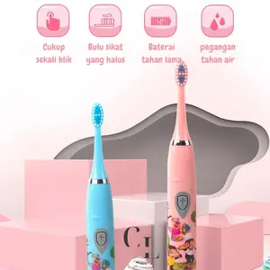[CLM] Sikat Gigi Anak Elektrik / Kids Electric Toothbrush Sonic Vibration / Electric Tooth Brush Battery No Rechargeable
