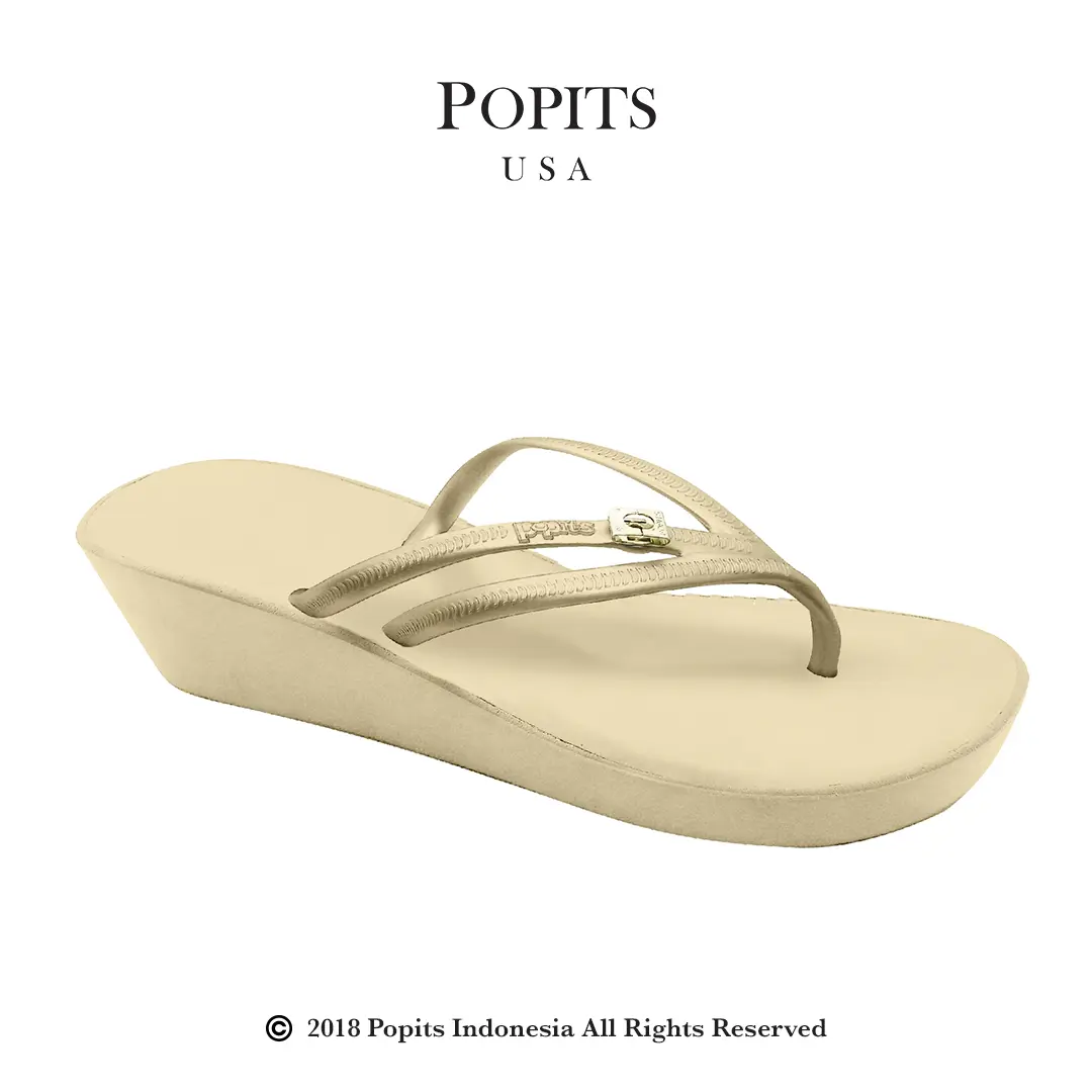 POPITS-Tria Wedge Two Tones-5CM-Original-Sandal Wanita
