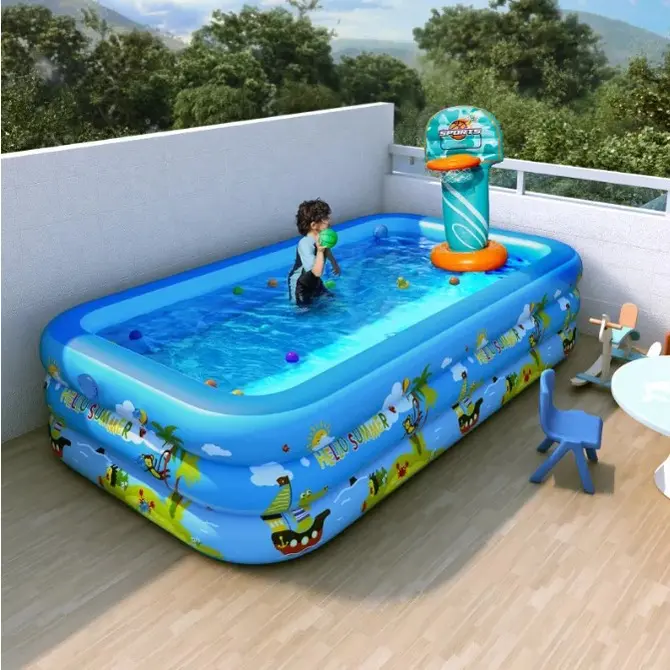 Kolam renang tiup 3,8 meter jumbo besar ukuran XXL Kolam Renang Anak Mandi Bola