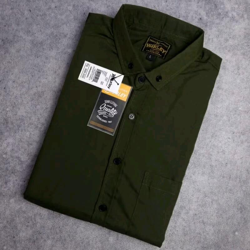 Kemeja hitam putih abu navy maroon Polos | Kemeja Formal | Kemeja Putih Polos Pria Lengan Pendek | Baju Kerja Pria 7