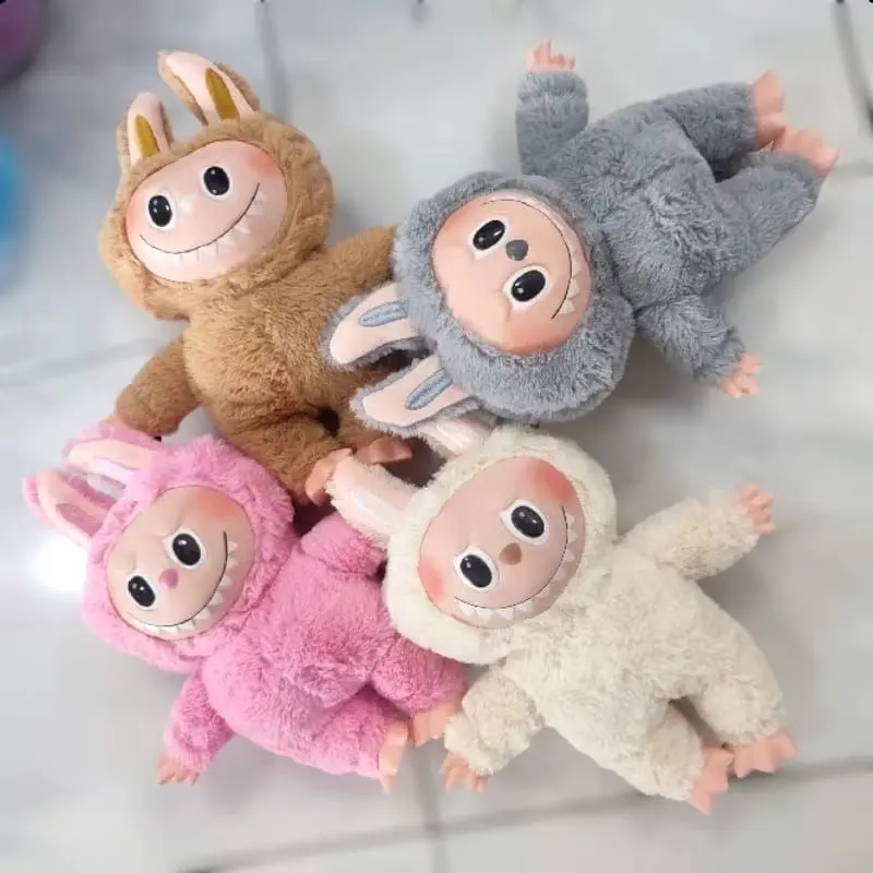 Boneka Labubu The Monster 35cm Heart Macaron Unofficial Toys Dolls Mainan