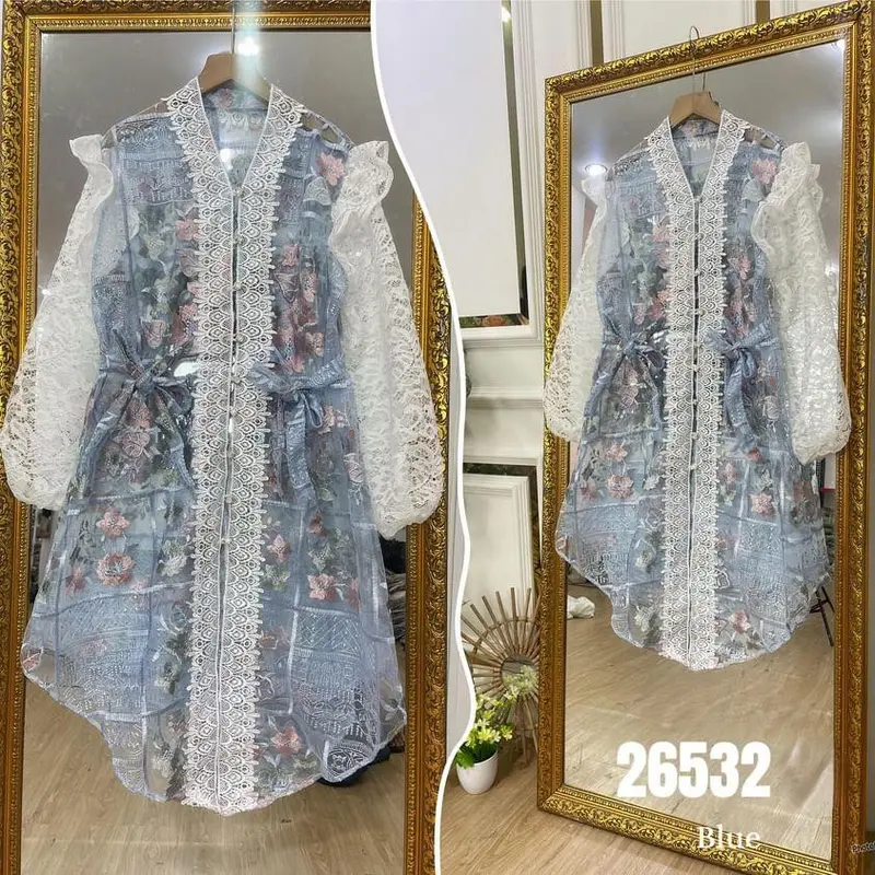TRIFENA OUTER - SAPTO PREMIUM MOTIF BORDIR | Dewasa Cardigan Panjang - CUMA OUTER SAJA 0