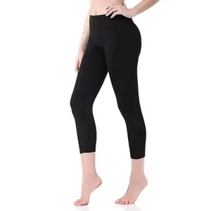 CELANA LEGGING 3/4 SPANDEK POLOS - Legging Pendek Bawah Lutut - Legging Licin Bahan Spandex Jersey - Celana Legging Pendek Dewasa