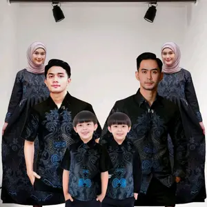 COD BISA PISAH / ABINAWA BIRU / BAJU BATIK CUOPLE KELUARGA SUAMI ISTRI AYAH IBU DAN ANAK LAKI-LAKI SIZE M L XL XXL Couple Dewasa