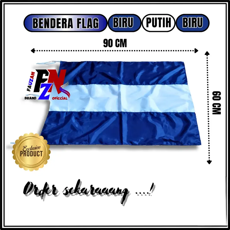 Bendera Plag Jumbo Biru Putih Biru Berbagai Macam Ukuran Buat Di stadion Poliester Peles 4