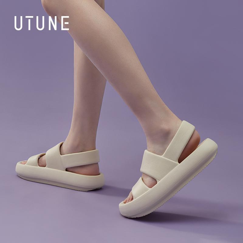 UTUNE Dép Đế Dày Nữ, EVA Êm Ái, Nhẹ, Chống Trượt, Thoải Mái, Phù Hợp Đi Biển & Dạo Phố