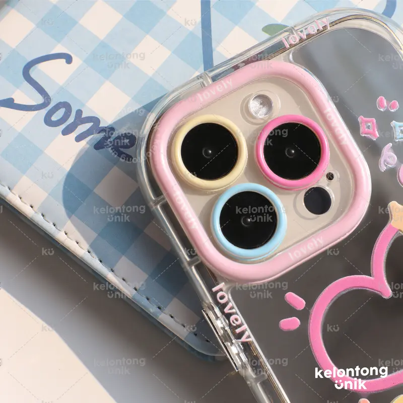 KELONTONG UNIK | Happy Lovely Mirror Case/ Case Cermin - Casing HP/ Hardcase for iPhone 11 12 13 14 15 16 PRO PROMAX PLUS Aksesoris ,CIIH 3