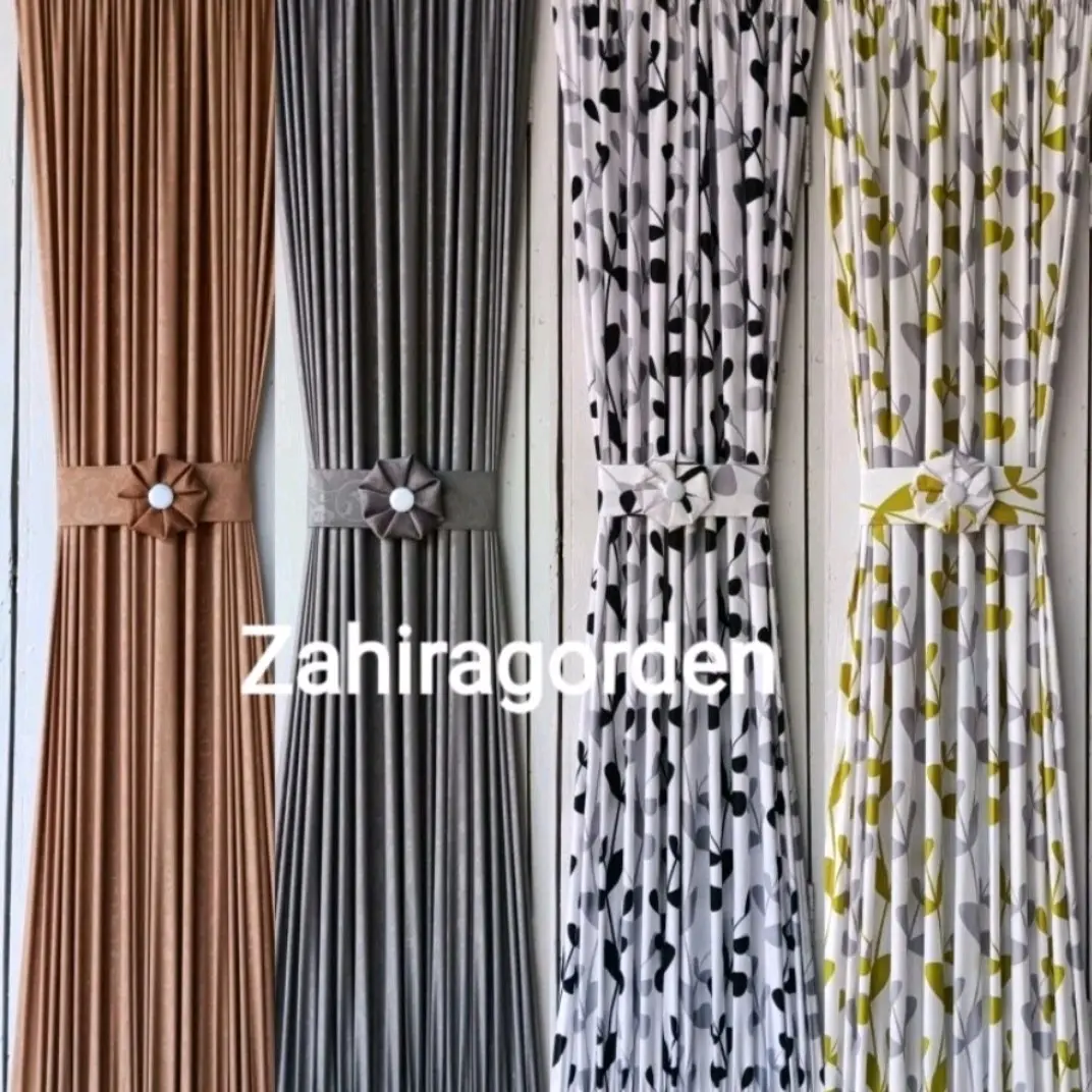 Gorden Jendela Minimalis Kupu Ikat Pita - Bahan Katun Mixrotek Berkualitas - Kain embos