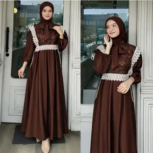 Gamis Muslimah SYAKILA Model Rompi Tille Bordir Oufit Lebaran Kondangan Mewah Terbaru Dres Kondangan Gamis Lebaran Terbaru 2025