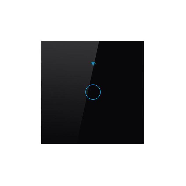 Smart Switch WiFi Tuya Alexa Google Voice Control Touch Panel 1 / 2 / 3/ 4 Gang Hitam | Smart Switch WiFi Tuya Alexa Google Voice Control Touch Panel 1 / 2 / 3/ 4 Gang Black