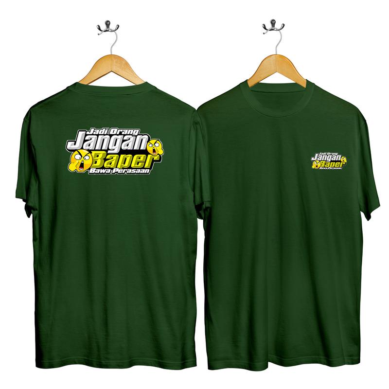 kaos oblong JANGAN BAPER/t-shirt/kaos dewasa/kaos wanita/pria/kaos lengan pendek 2
