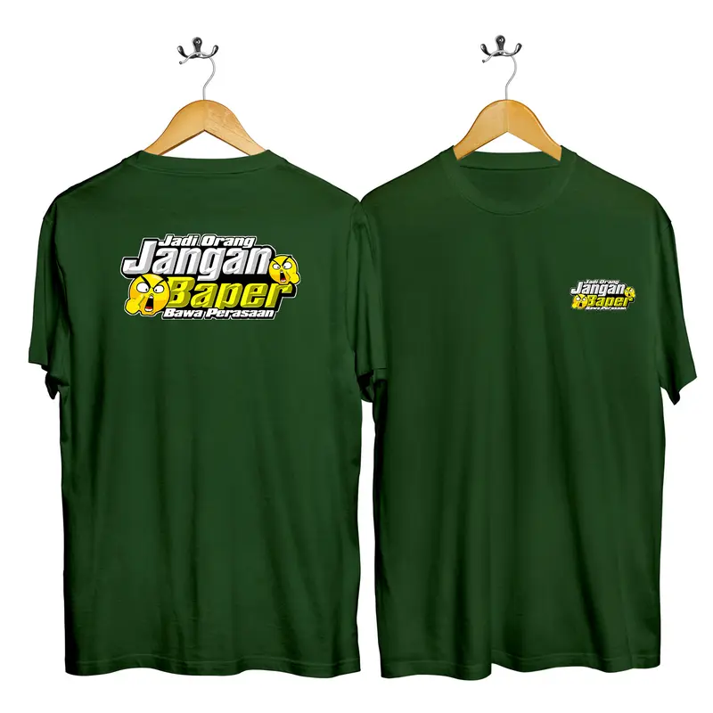 kaos oblong JANGAN BAPER/t-shirt/kaos dewasa/kaos wanita/pria/kaos lengan pendek 2