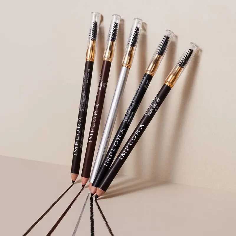 FUFUMISE | IMPLORA Eyebrow Pencil All Series | Pensil Alis | Softbrow | Murah Pencil Alis Hitam Black Waterproof BPOM Brown 5