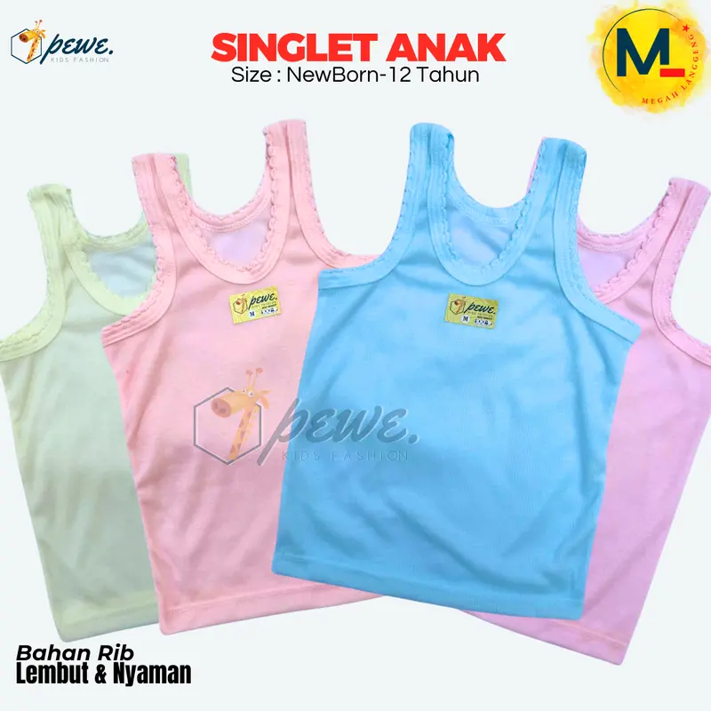 6 pcs Kaos dalam anak laki laki umur 0- 12 tahun- Kaos dalam anak laki laki lusinan – Kaos dalam bayi perempuan – Daleman anak perempuan Fashion cuci kering xl pakaian dalam Katun Newborn 8