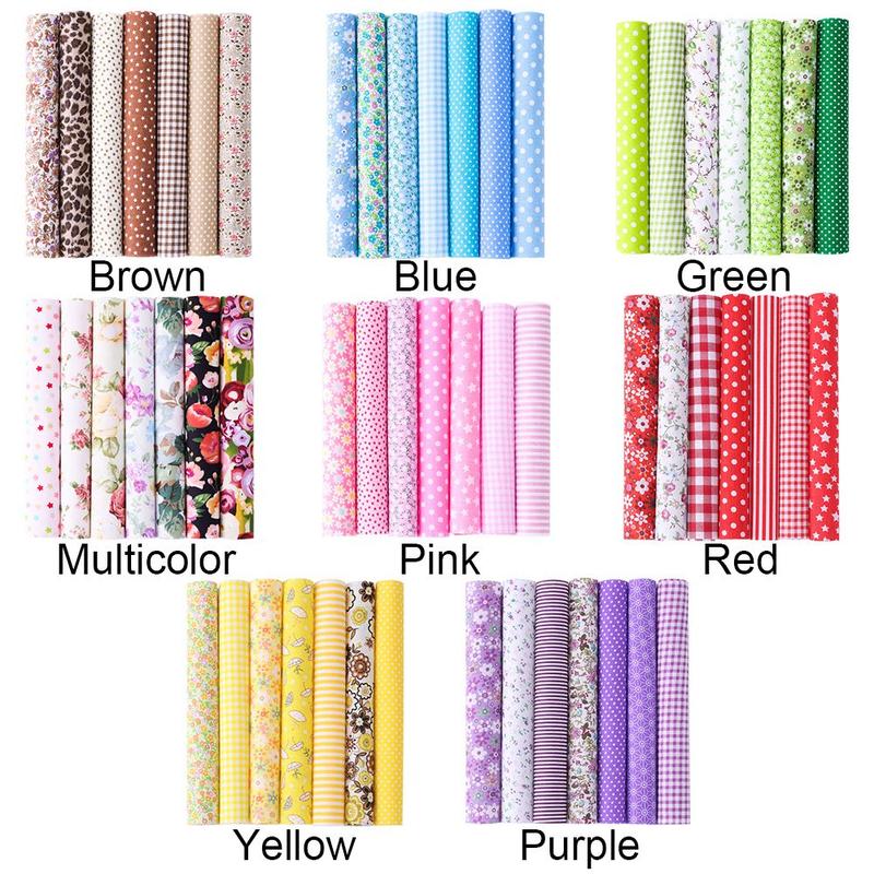 Product Introduction of 7pcs Apparel Cotton Mixed Style Handmade Cloth Material Sewing Vintage cloth Floral Print Patchwork 12