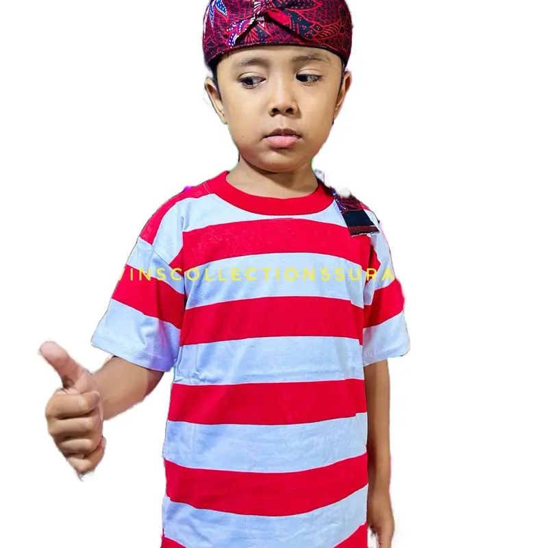LOREK MADURA ANAK ANAK / ATASAN LOREK MERAHPUTIH KHAS MADURA / LOREK MADURA SIZE ANAK ANAK Kaos Baju Fashion 0